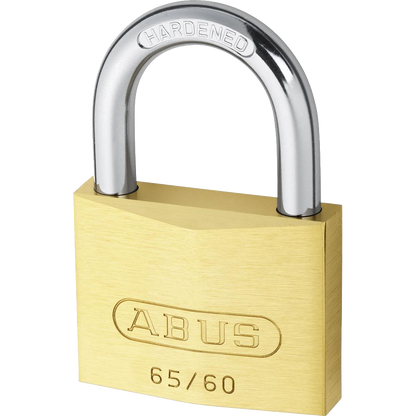 ABUS 65 Series Brass Open Shackle Padlock 60mm Keyed Alike 6602 65/60 - Brass