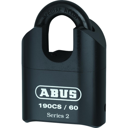 ABUS 190 Series Heavy Duty Combination Closed Shackle Padlock 62mm 190CS/60 Pro - Black Chrome