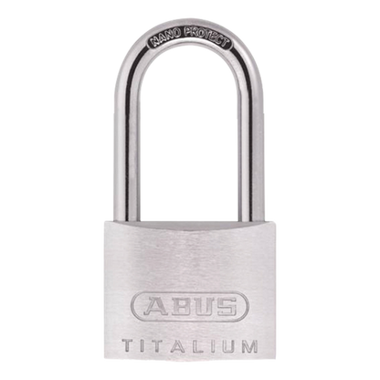 ABUS Titalium 64TI Series Long Shackle Padlock 40mm Keyed To Differ 40mm Shackle 64TI/40HB40 Pro - Silver