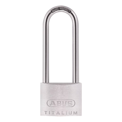 ABUS Titalium 64TI Series Long Shackle Padlock 40mm Keyed To Differ 63mm Shackle 64TI/40HB63 Pro - Silver