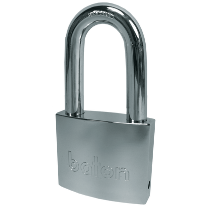 BATON LOCK 6020 Series Long Shackle Brass Padlock With Disc Mechanism 55mm Keyed To Differ - Hardened Steel