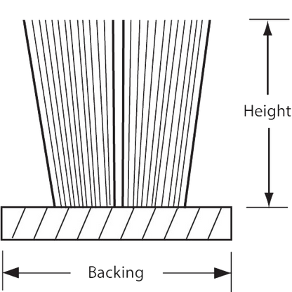 POLYBOND Pile Brush Seal 7mm High 6.9mm Backing 1m - Grey