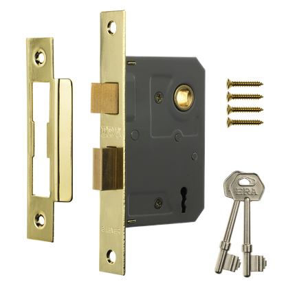 ERA 473 & 573 3 Lever Sashlock 75mm Brass - Polished Brass