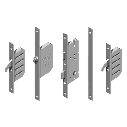 WINKHAUS AV2 EntryGuard Lever Operated Latch & Deadbolt 16mm Flat - 2 Hook 35/92