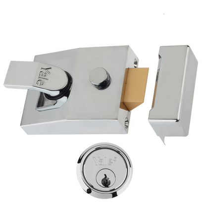 YALE 85 & 89 Deadlocking Nightlatch 60mm Cyl Pro - Satin Chrome