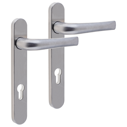 MILA Supa 92 Lever/Lever - 240mm Backplate Brushed - Satin Stainless Steel