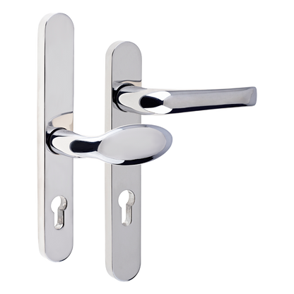 MILA Supa 92 Lever/Pad - 240mm Backplate Polished Stainless Steel