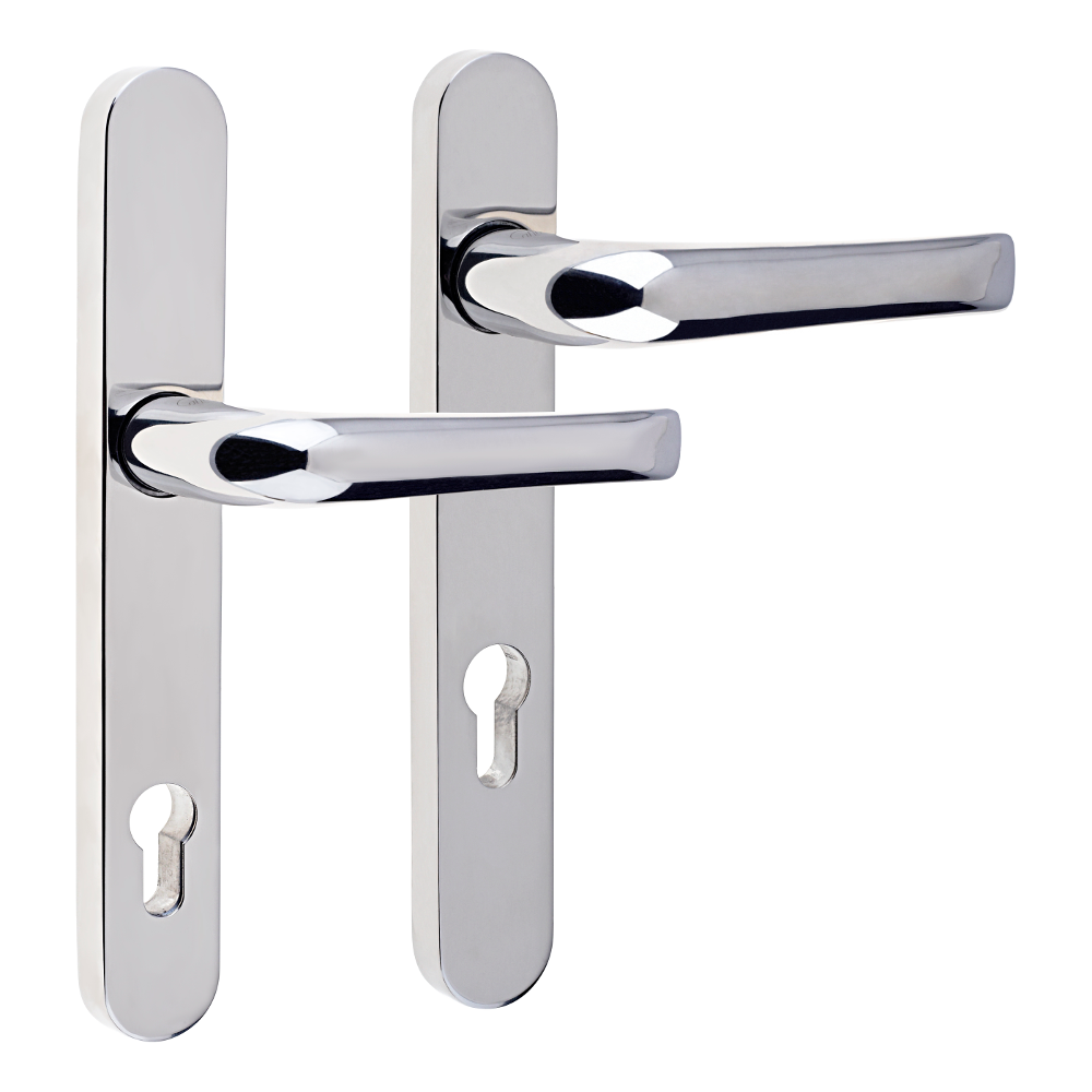 MILA Supa 92/62mm Lever/Lever - 240mm Backplate Polished Stainless Steel
