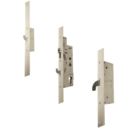 FULLEX XL Crimebeater 44mm Lever Operated Latch & Deadbolt Twin Spindle - 2 Hook 45/92-62 44mm Faceplate