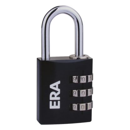 ERA Black Combination Padlock 30mm - Black