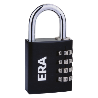 ERA Black Combination Padlock 40mm - Black