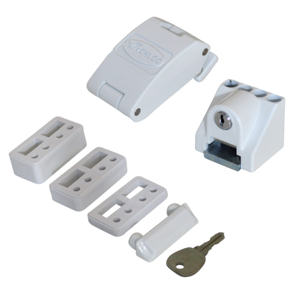 JACKLOC Titan Robust Folding Window Restrictor White
