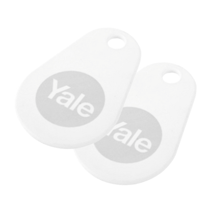 YALE Smart Lock Key Tag Twin Pack - White