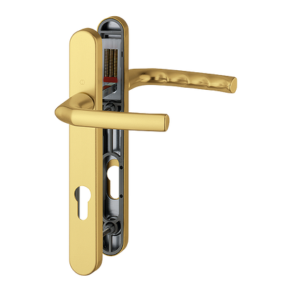 HOPPE Birmingham 92mm UPVC Lever Door Furniture 122mm Screw Centers 1117/3811N 92mm Centres - Gold