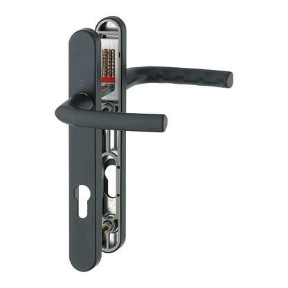 HOPPE Birmingham 92mm UPVC Lever Door Furniture 122mm Screw Centers 1117/3811N 92mm Centres - Black