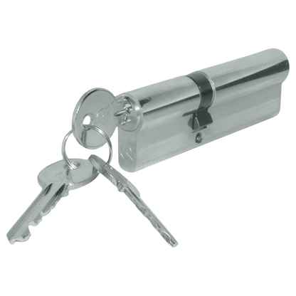 GreenteQ Gamma Double Euro Cylinder 100mm 50/50 45/10/45 Keyed To Differ - Nickel Plated