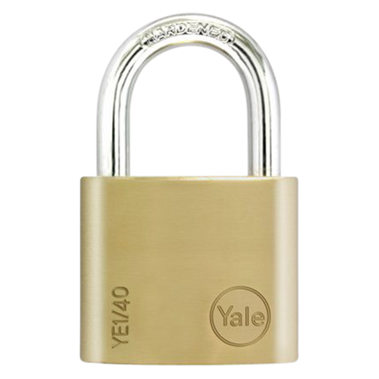 YALE Essential Standard Open Shackle Padlock 40mm Keyed To Differ YE1/40/122/1 Single - Brass