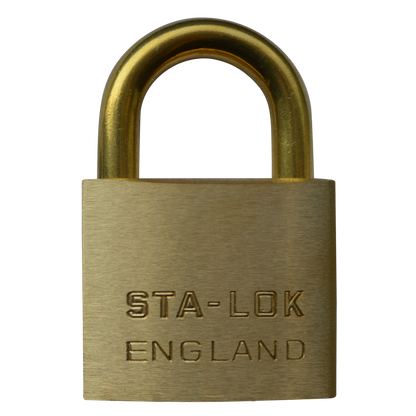 B&G STA-LOCK C Series Brass Open Shackle Padlock - Brass Shackle 51mm Keyed To Differ C250BS - Brass