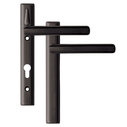 LOXTA Stealth Double Locking Lever Handle (Blank External) - 122mm 92PZ Polished - Black