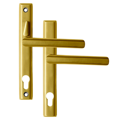 LOXTA Stealth Lever Handle (Euro External) - 211mm 92PZ Double Locking - Polished Gold