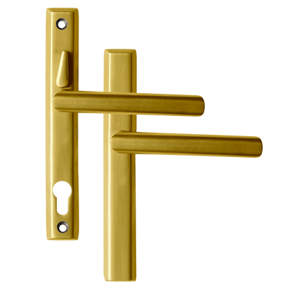 LOXTA Stealth Double Locking Lever Handle (Blank External) - 211mm 92PZ Polished Gold