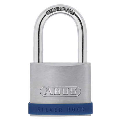 ABUS Silver Rock 5 Long Shackle Padlock 40mm Keyed Alike Pro - Stainless Steel Effect