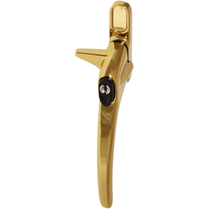 ERA Charisma Inline Cockspur Locking Espag Handle 21mm Right Handed Locking - Polished Gold
