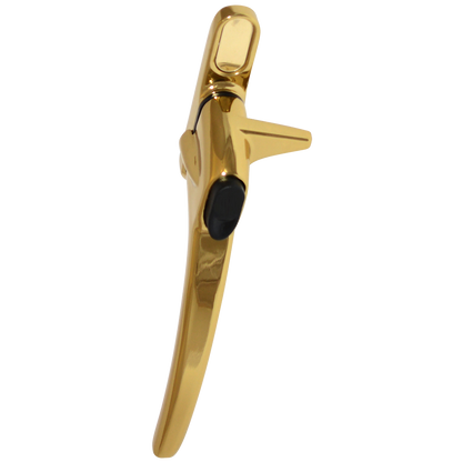 ERA Charisma Inline Cockspur Non Locking Espag Handle 21mm Left Handed Non Locking - Polished Gold