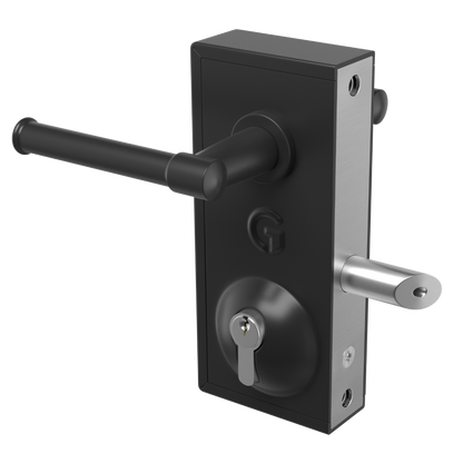GATEMASTER Superlock Latch Deadlock Straight Profile Lever Handle 10mm 30mm - Black