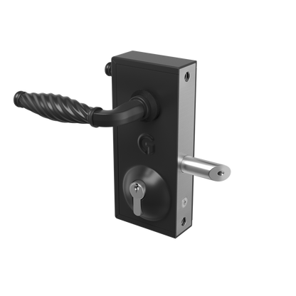 GATEMASTER Superlock Latch Deadlock Traditional Handle 40mm 60mm - Black