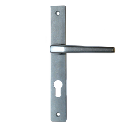 HOPPE Frankfurt UPVC Lever Door Furniture 230mm Plate Length - Silver
