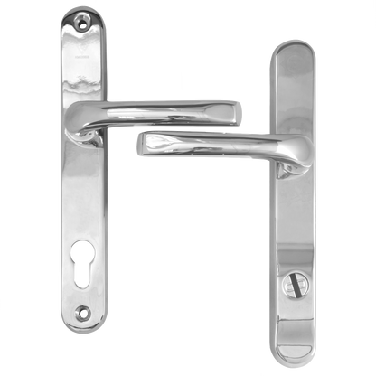 MILA Pro Secure PAS24 2 Star 240mm Lever/Lever Door Furniture Chrome - Polished Chrome