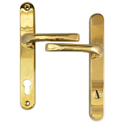 MILA Pro Secure PAS24 2 Star 240mm Lever/Lever Door Furniture Gold