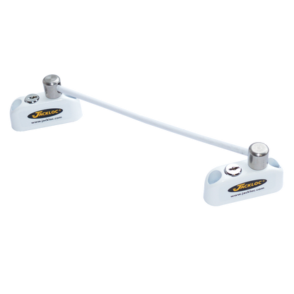 JACKLOC Pro-5 Duo Lockable Double Bullet Window Restrictor White