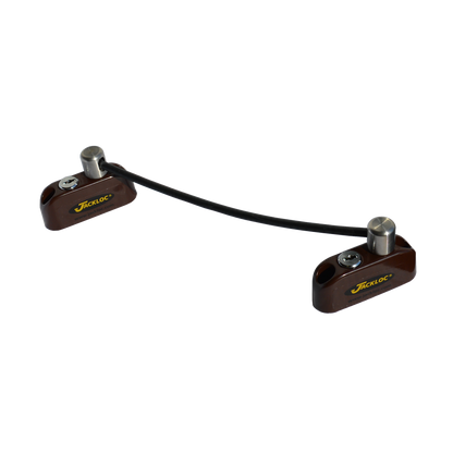 JACKLOC Pro-5 Duo Lockable Double Bullet Window Restrictor Brown
