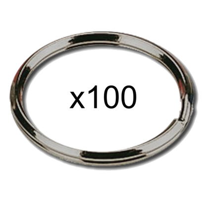 ALDRIDGE Split Rings 25mm 100 Rings - Chrome Plated