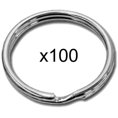 ALDRIDGE Split Rings 32mm 100 Rings - Chrome Plated
