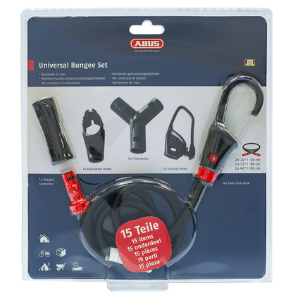 ABUS SB15 EK DFNLIGBES Universal Bungee Set Pro - Black