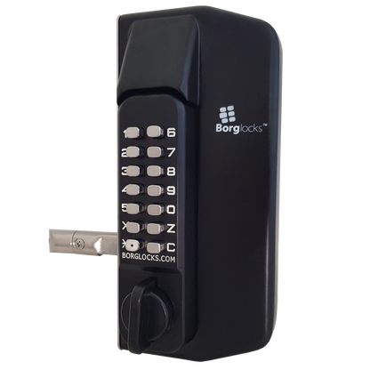 BORG LOCKS BL3130 ECP Knob Operated Marine Grade Metal Gate Double Digital Lock Without Key Override - Black (Marine Grade Pro)