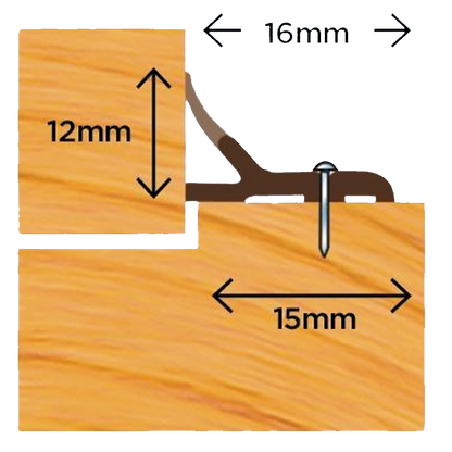 EXITEX Windor Pin Fixed Dualhard Door Seal Brown