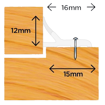 EXITEX Windor Pin Fixed Dualhard Door Seal White