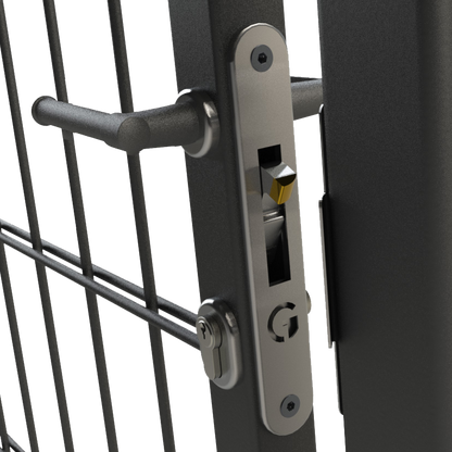 GATEMASTER ML4 Dual Cover Mortice Gate Hook Lock Plain Handles