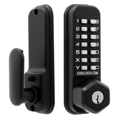 CL0255 Marine By Codelocks Digital Lock With Key Override Black