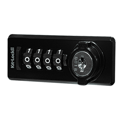 CODELOCKS KitLock KL20 Horizontal Mechanical Combination Lock With Auto Scramble KL20 Left Handed - Black