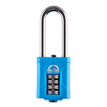 SQUIRE CP40S & CP50S All-Weather Long Shackle Combination Padlock CP50S/2.5 - Stainless Steel
