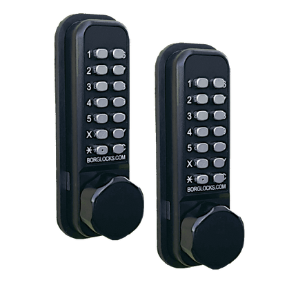 BORG LOCKS BL2621 MG Pro ECP Marine Grade Double Sided Mortice Latch Back to Back - Black (Marine Grade Pro)