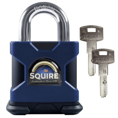 SQUIRE SS65S Elite Dimple cylinder Open Shackle Padlock Keyed To Differ - Dark Blue