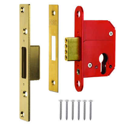 ERA 263 & 363 Fortress Euro Deadlock Case Only 263 Case Only 63mm - Polished Brass
