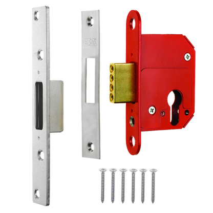 ERA 263 & 363 Fortress Euro Deadlock Case Only 263 Case Only 63mm - Satin Chrome