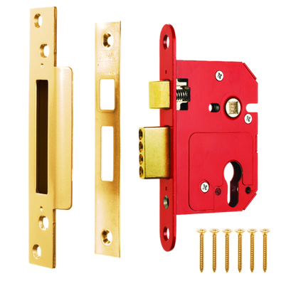 ERA 264 & 364 Fortress Euro Sashcase 264 Case Only 63mm - Polished Brass